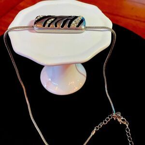 Lia Sophia Black and Silver Necklace